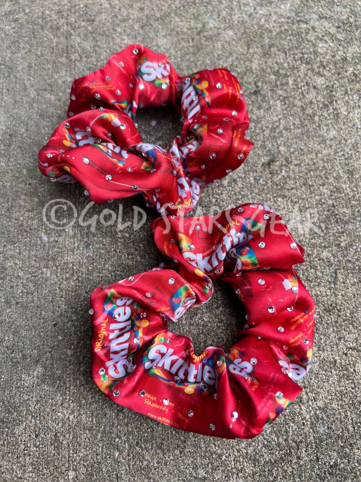 Custom Pattern Scrunchie with Rhinestones