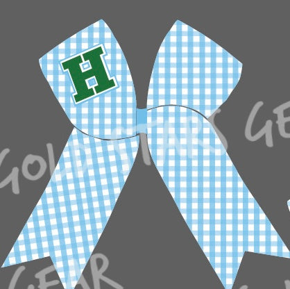 Hanover HS Custom Gingham Bow- Blue