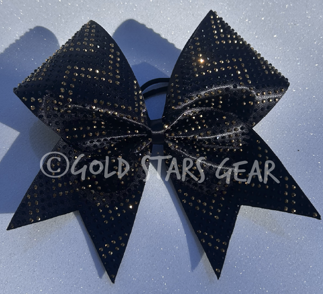 Two Tone Chevron Bling Cheer Bow