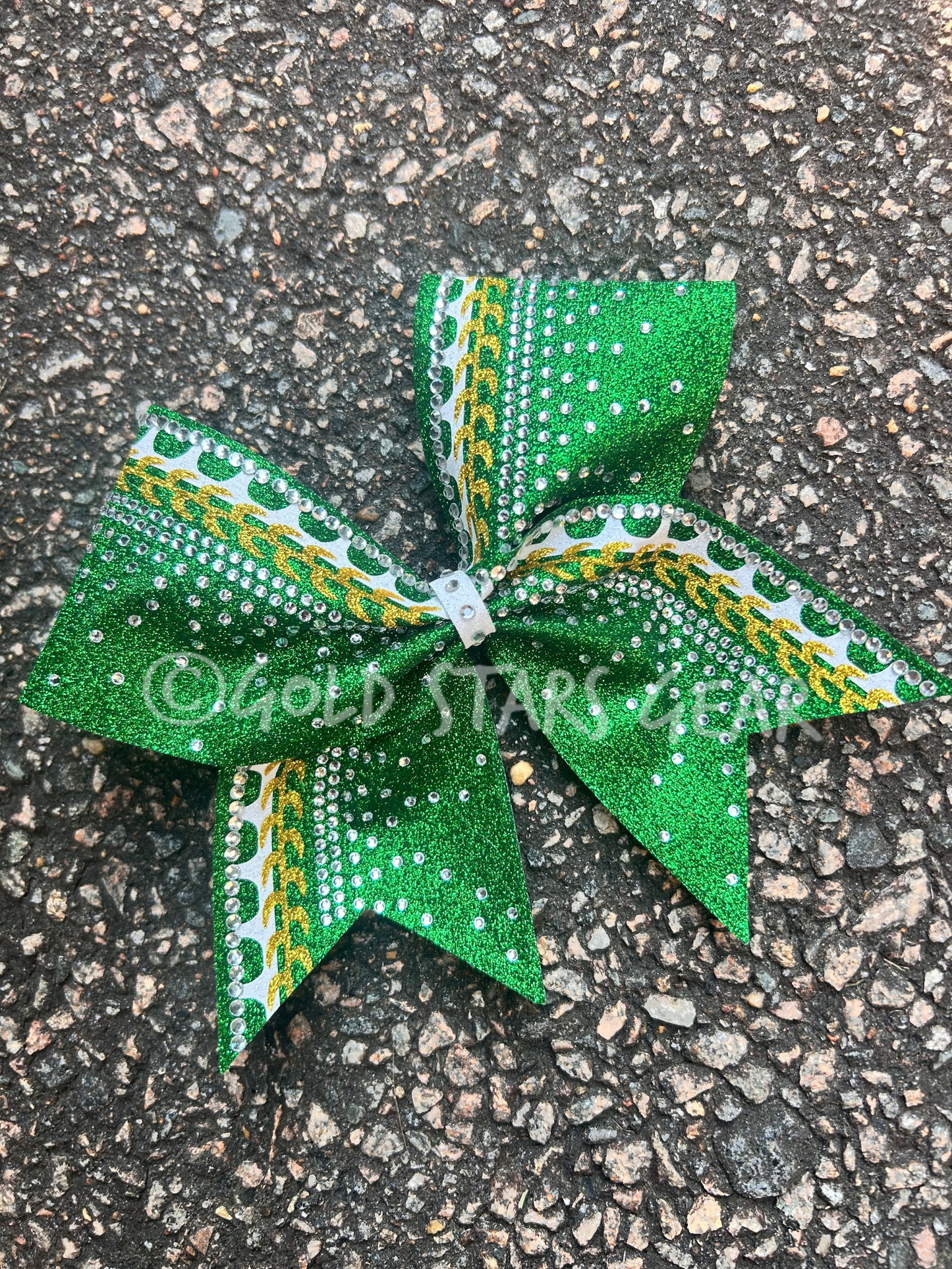 Detail Edge Cheer Bow with Rhinestones