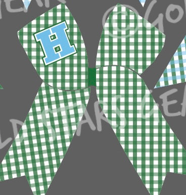 Hanover HS Custom Gingham Bow- Green