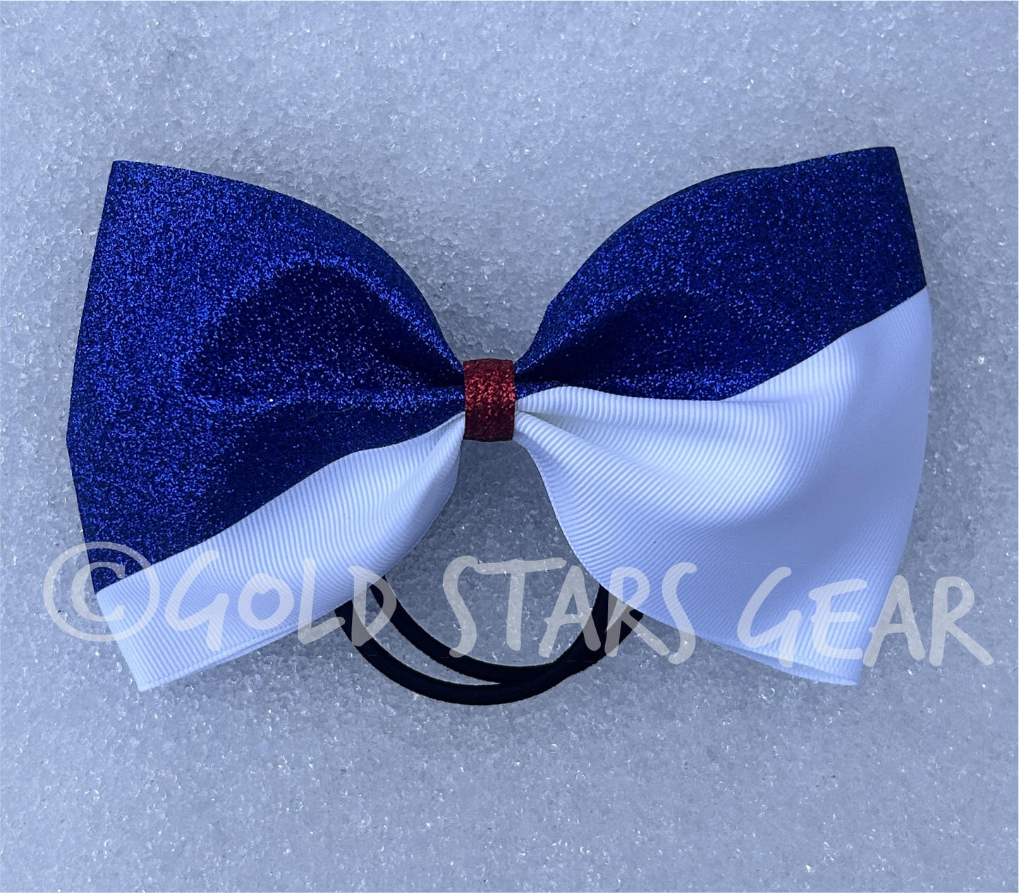 Glitter Block Tailless Cheer Bow