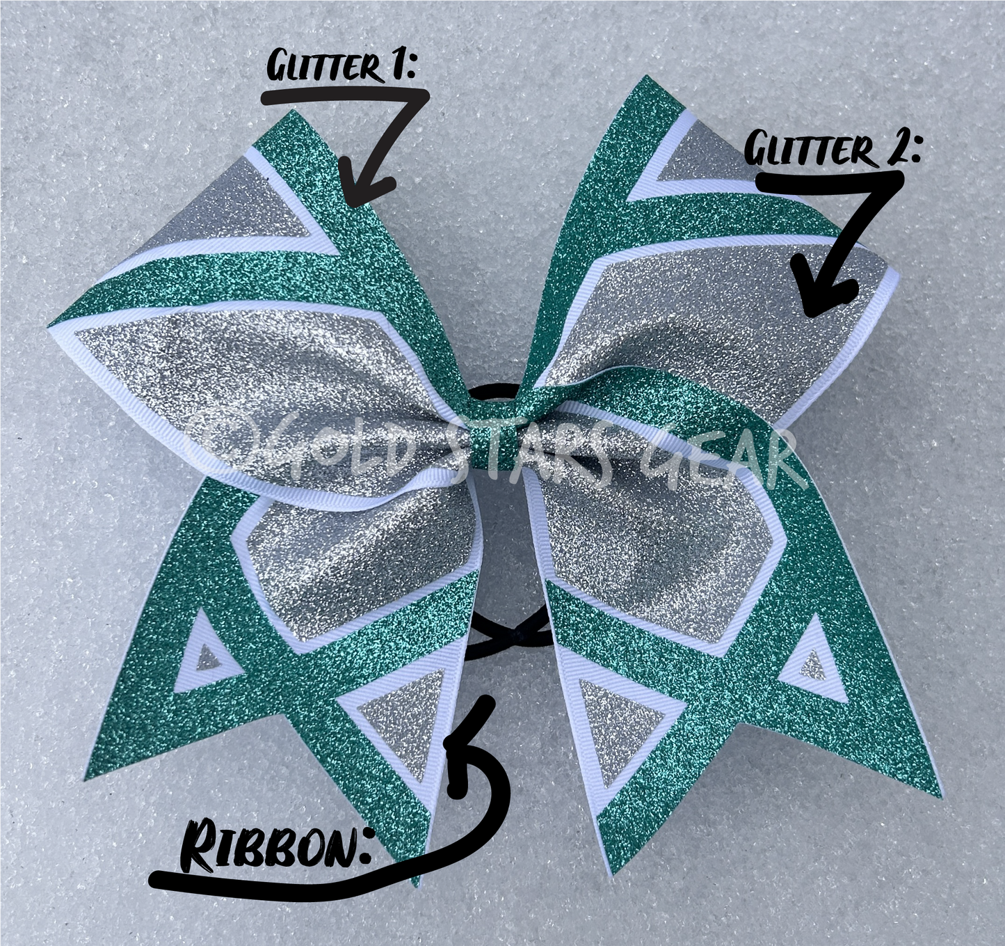 Double Glitter X Cheer Bow