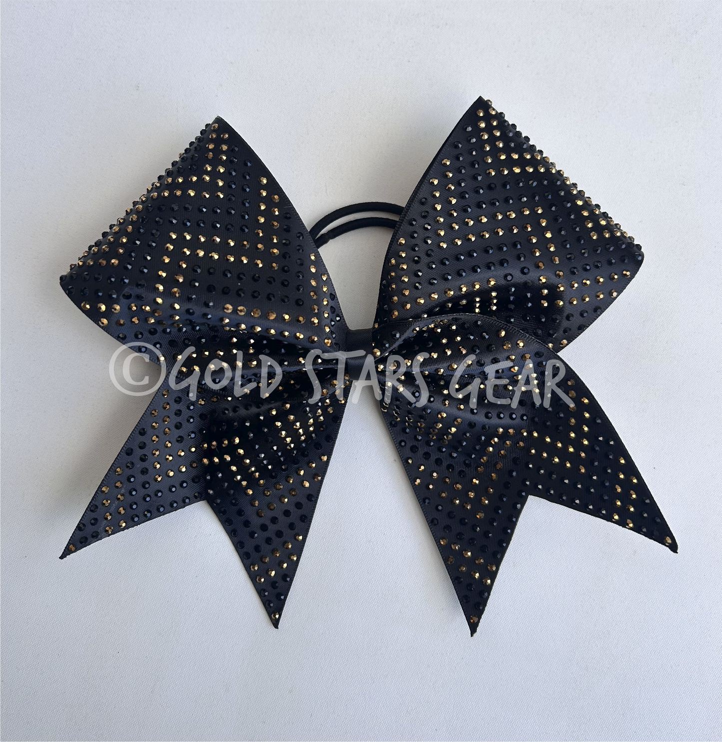 Two Tone Chevron Bling Cheer Bow