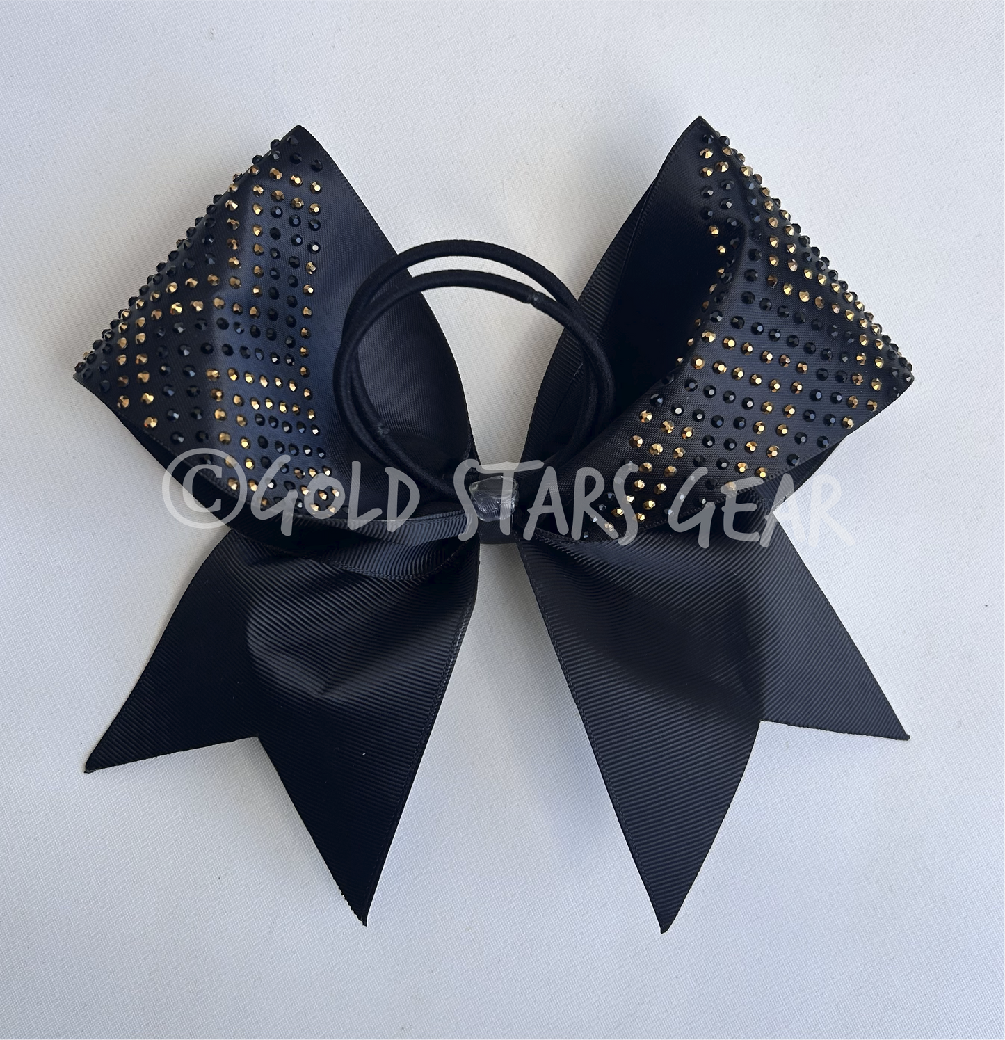 Two Tone Chevron Bling Cheer Bow