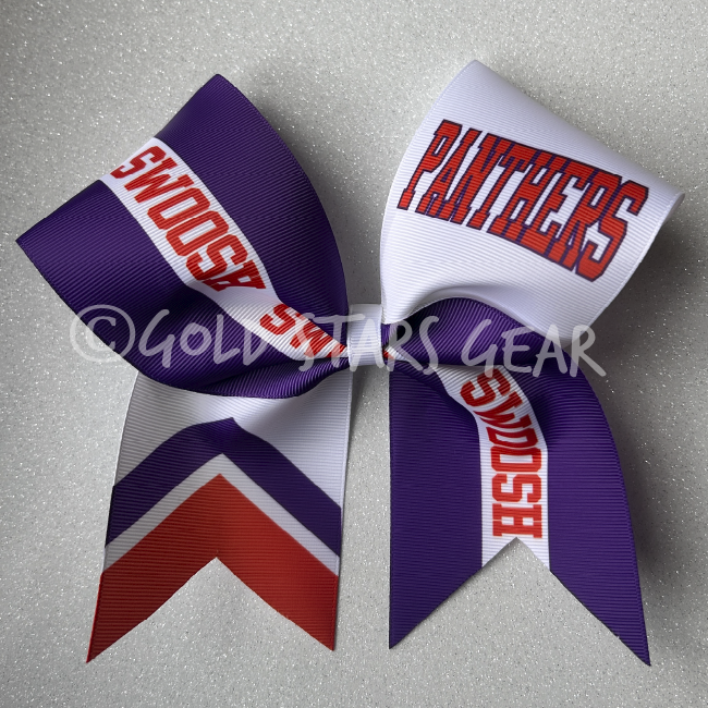 Swoosh Cheer Bow - Customized Team Name