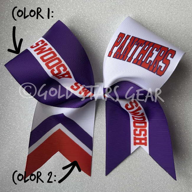 Swoosh Cheer Bow - Customized Team Name