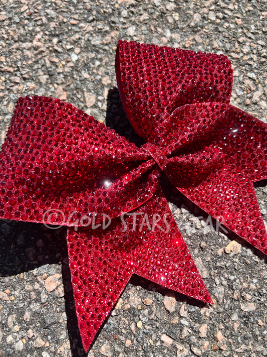 Full Glitter and Rhinestone Cheer Bow