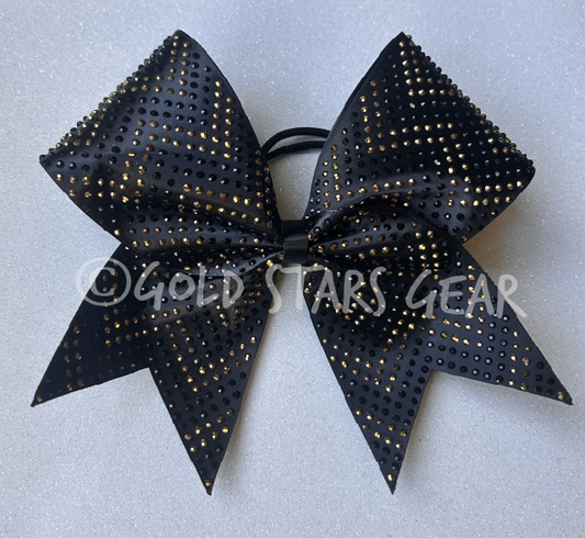 Two Tone Chevron Bling Cheer Bow