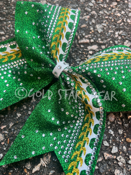 Detail Edge Cheer Bow with Rhinestones