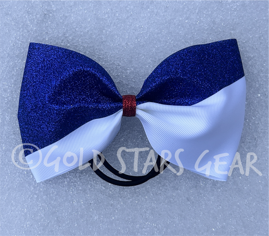 Glitter Block Tailless Cheer Bow