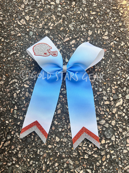 Ombre Cheer Bow with Glitter Accents