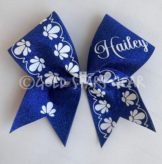 Personalized Glitter Cheer Bow