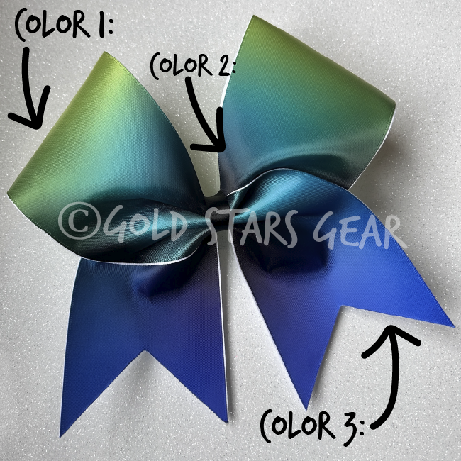 Ombre Cheer Bow - 3 Colors - Customizable
