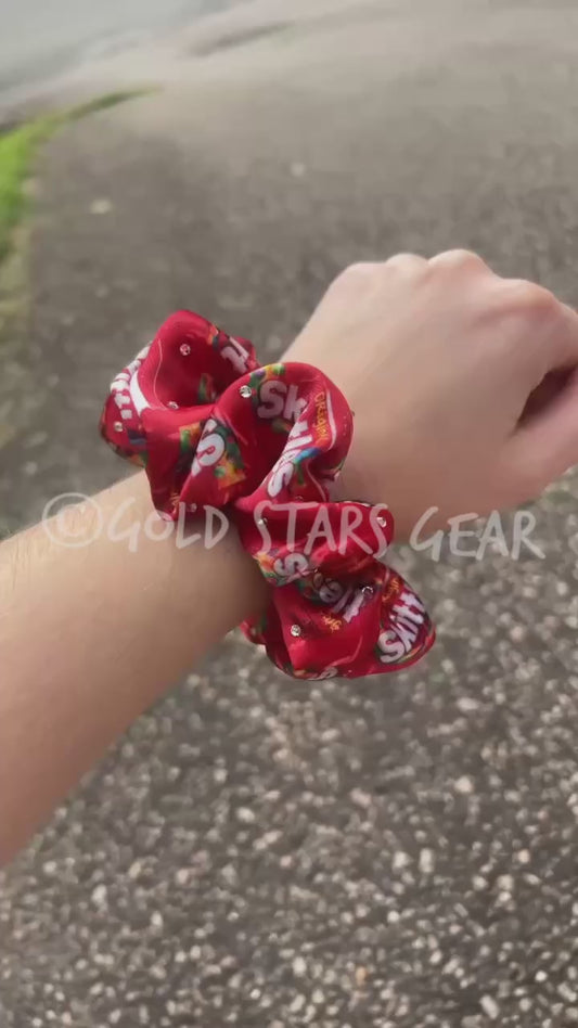 Custom Pattern Scrunchie with Rhinestones