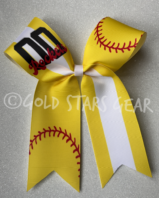 Softball Cheer Bow - Customizable - Personalized
