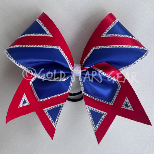 Satin Cheer Bow with Rhinestones - Customizable